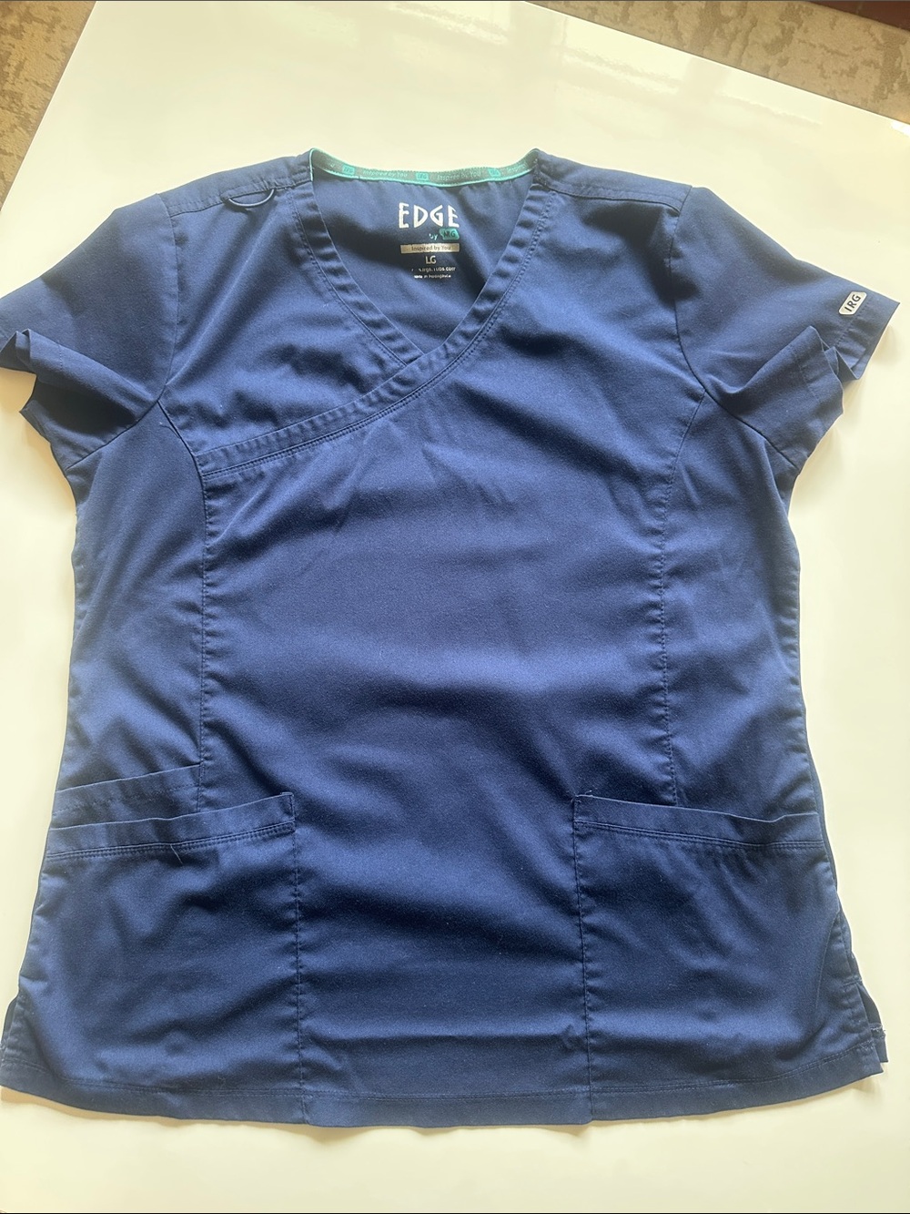 Edge by IRG Women's Short Sleeve Scrub Top - Navy
